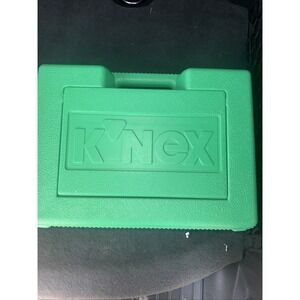 Vintage  Kinex Green Box Hard Carrying Carry Case 1995 filled with K'NEX